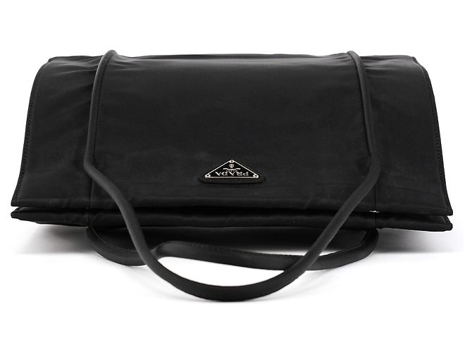 Prada Borsa Tote in Nylon Tessuto Nero - vista 4