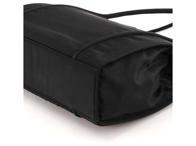 Prada Borsa Tote in Nylon Tessuto Nero - vista 8