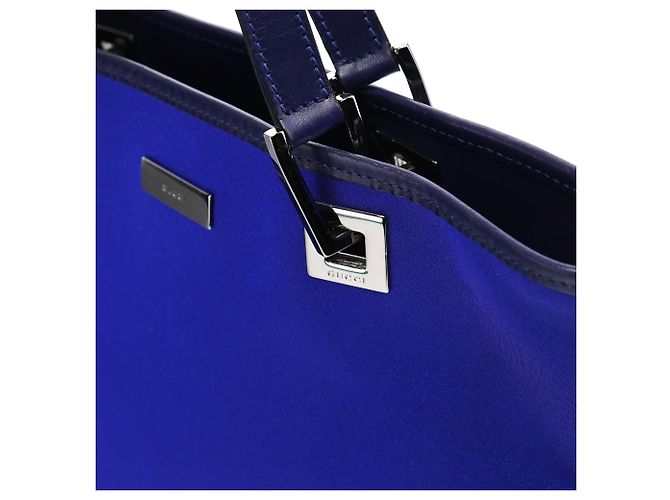 Gucci 002 1099 Borsa tote in raso blu reale - vista 10