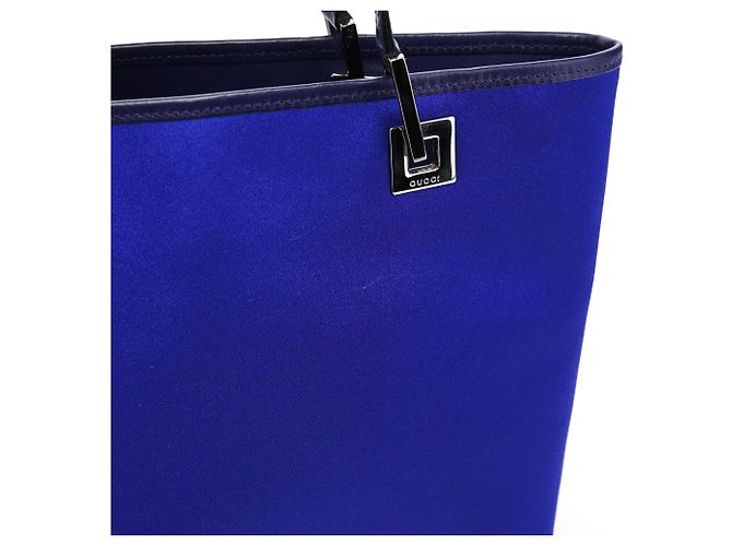 Gucci 002 1099 Borsa tote in raso blu reale - vista 14