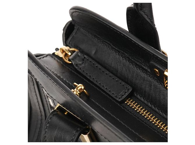 Chloé Borsa a mano Alice in pelle e pelo di vitello bianco e nero - vista 10