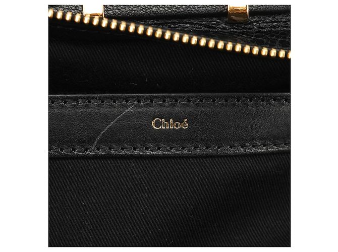 Chloé Borsa a mano Alice in pelle e pelo di vitello bianco e nero - vista 12