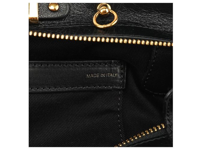 Chloé Borsa a mano Alice in pelle e pelo di vitello bianco e nero - vista 13