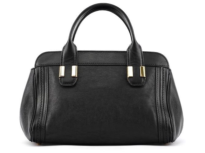 Chloé Borsa a mano Alice in pelle e pelo di vitello bianco e nero - vista 3