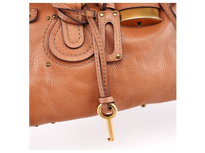 Chloé Borsa a tracolla Paddington in pelle tan - vista 9