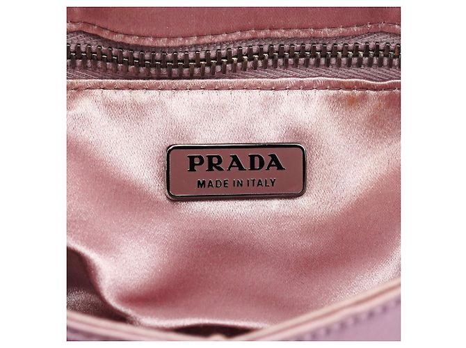 Prada Mini mala BR2765 em cetim rosa com fivela de cristal - vista 12