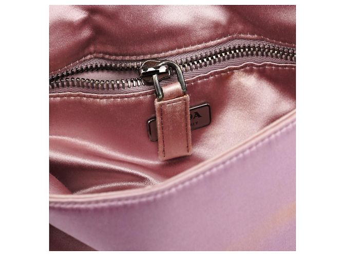 Prada Mini mala BR2765 em cetim rosa com fivela de cristal - vista 13