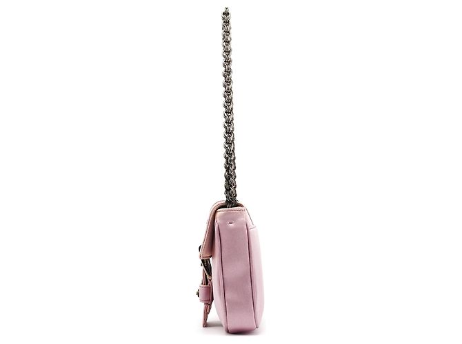 Prada Mini mala BR2765 em cetim rosa com fivela de cristal - vista 2