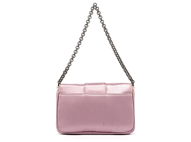 Prada Mini mala BR2765 em cetim rosa com fivela de cristal - vista 3