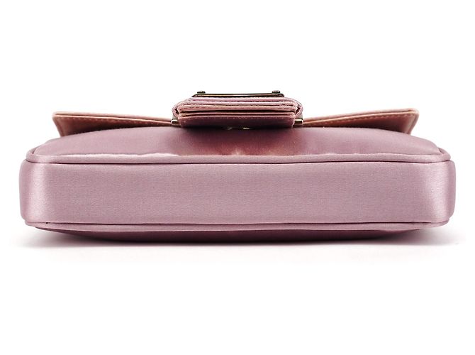 Prada Mini mala BR2765 em cetim rosa com fivela de cristal - vista 5