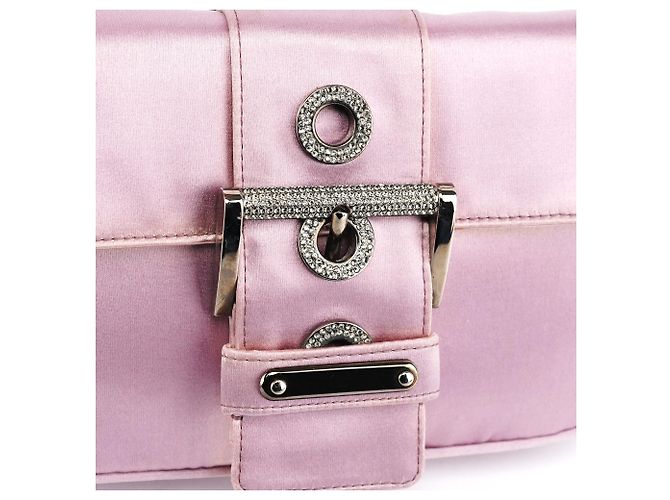 Prada Mini mala BR2765 em cetim rosa com fivela de cristal - vista 6