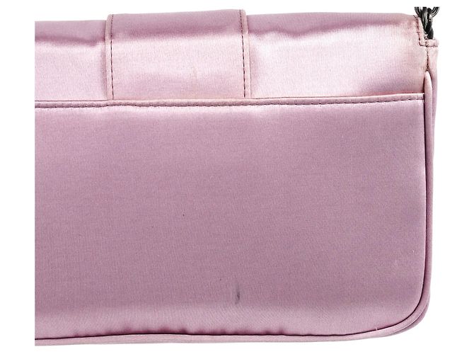 Prada Mini mala BR2765 em cetim rosa com fivela de cristal - vista 8