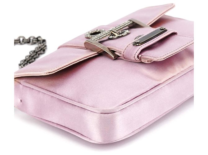 Prada Mini mala BR2765 em cetim rosa com fivela de cristal - vista 9
