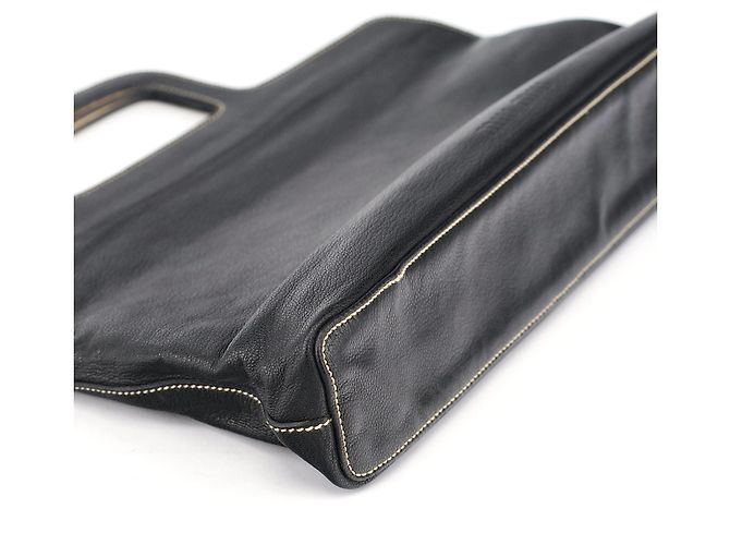 Miu Miu Borsa reversibile in pelle nera con manico superiore - vista 9