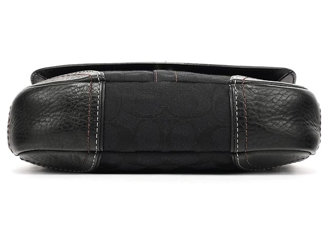 Coach Borsa a tracolla Turnlock in tela Signature nera - vista 5