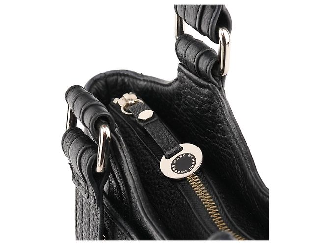 Marc by Marc Jacobs Borsa Tote in pelle nera con tasca frontale - vista 10