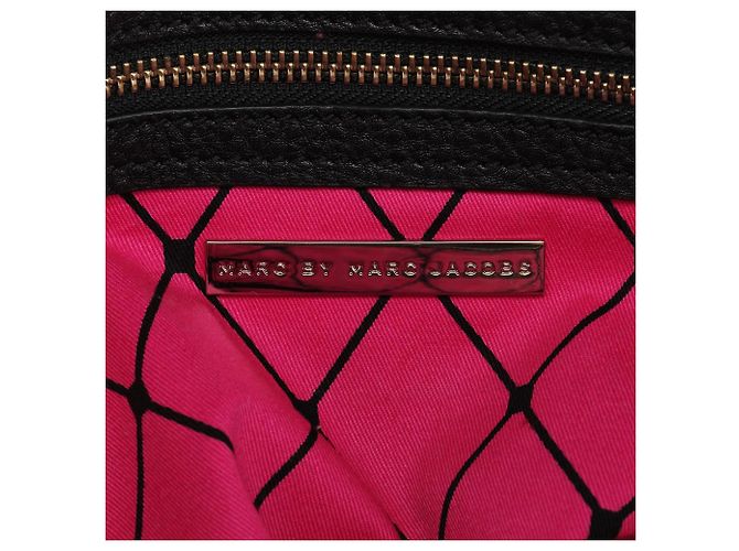 Marc by Marc Jacobs Borsa Tote in pelle nera con tasca frontale - vista 11