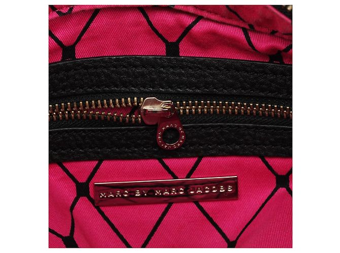 Marc by Marc Jacobs Borsa Tote in pelle nera con tasca frontale - vista 12