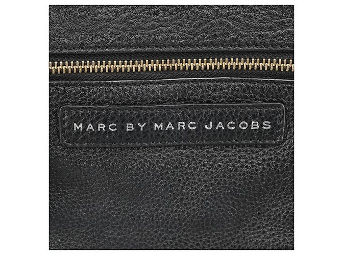 Marc by Marc Jacobs Borsa Tote in pelle nera con tasca frontale - vista 6