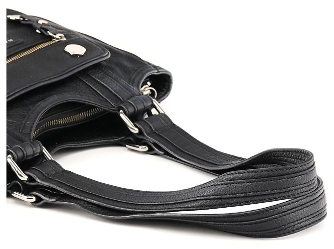Marc by Marc Jacobs Borsa Tote in pelle nera con tasca frontale - vista 9