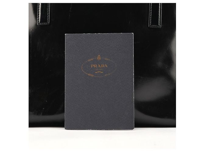 Prada Borsa tote sport 1995 in pelle spazzolato nera - vista 12