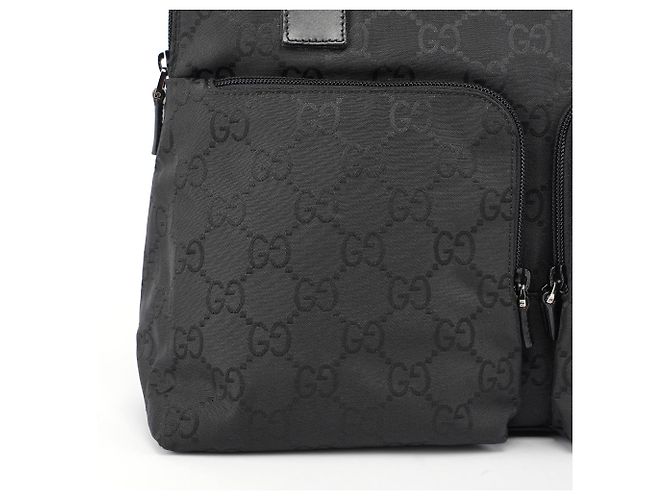 Gucci Borsa Tote Black GG Dual Pocket - vista 7