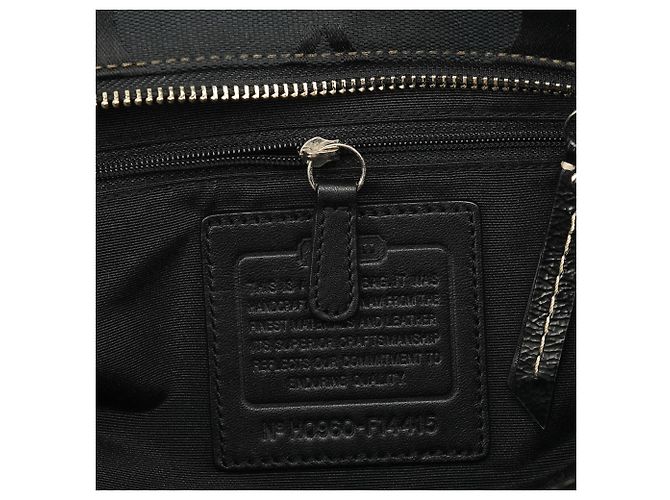 Coach Borsa Tote F14415 Black Signature Turnlock - vista 13