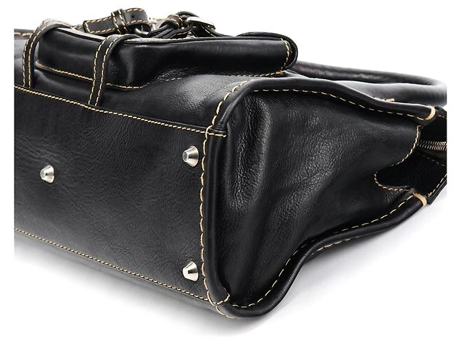 Chloé Borsa Tote Edith in pelle nera - vista 10