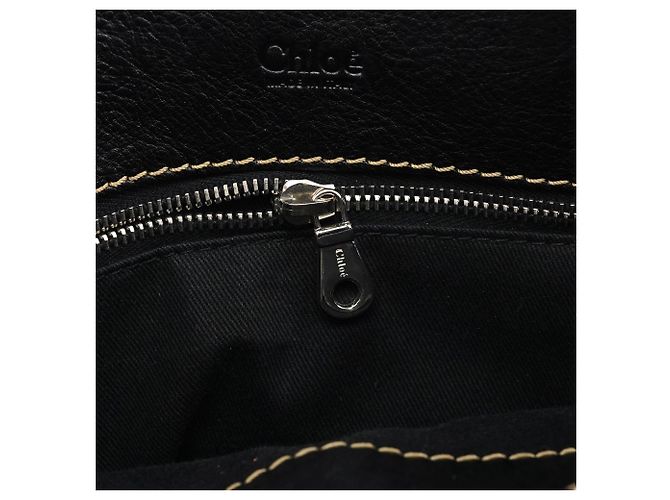 Chloé Borsa Tote Edith in pelle nera - vista 13