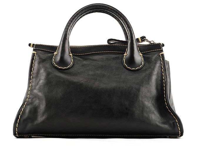 Chloé Borsa Tote Edith in pelle nera - vista 3