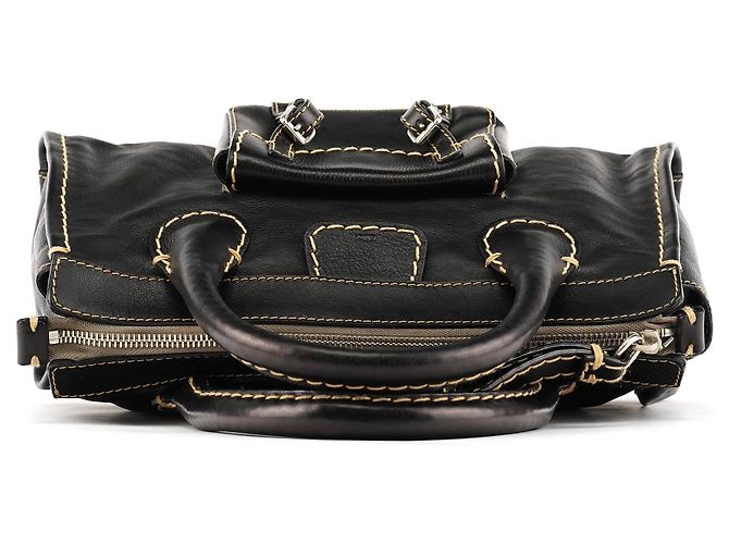 Chloé Borsa Tote Edith in pelle nera - vista 4