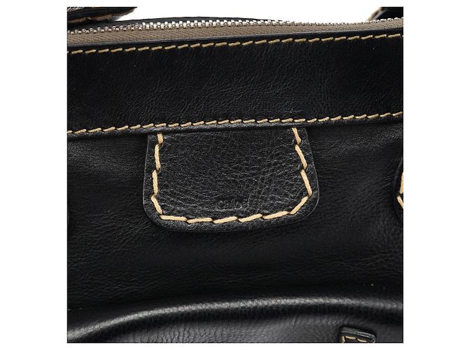 Chloé Borsa Tote Edith in pelle nera - vista 6