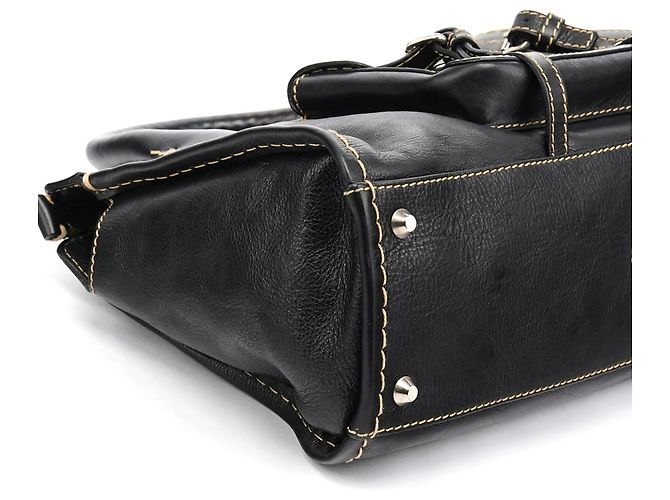 Chloé Borsa Tote Edith in pelle nera - vista 9