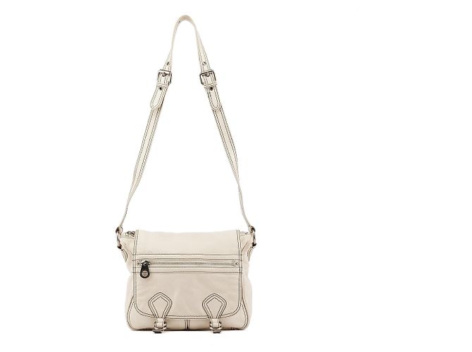 Marc by Marc Jacobs Borsa a tracolla in pelle avorio multi-tasche - vista 2