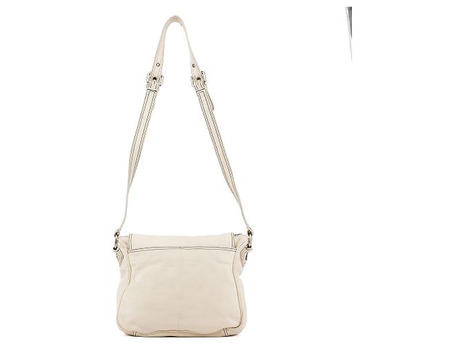 Marc by Marc Jacobs Borsa a tracolla in pelle avorio multi-tasche - vista 4
