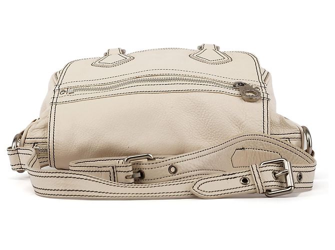 Marc by Marc Jacobs Borsa a tracolla in pelle avorio multi-tasche - vista 5