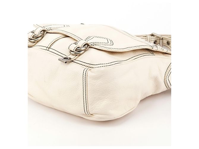 Marc by Marc Jacobs Borsa a tracolla in pelle avorio multi-tasche - vista 9