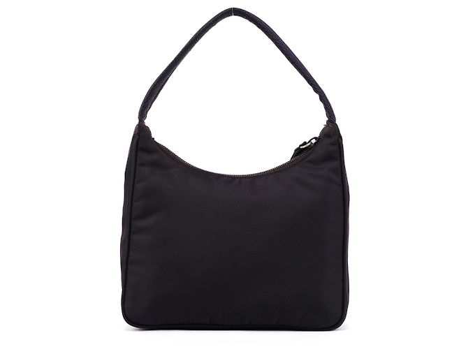 Prada Mini Borsa a Spalla Hobo in Nylon Tessuto Viola - vista 3