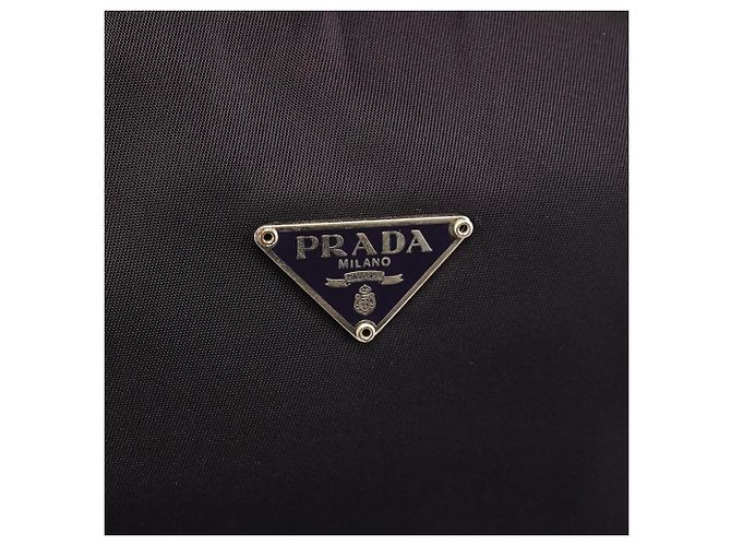 Prada Mini Borsa a Spalla Hobo in Nylon Tessuto Viola - vista 6