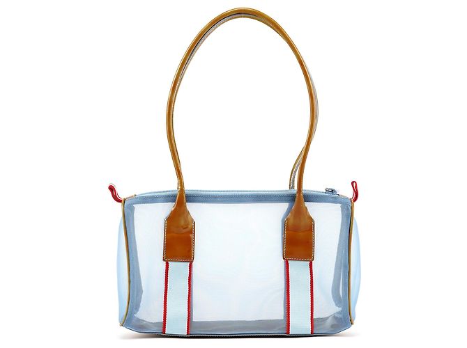 Miu Miu Spring 1999 Blue Mesh Tricolor Mini Boston Bag - Ansicht 3