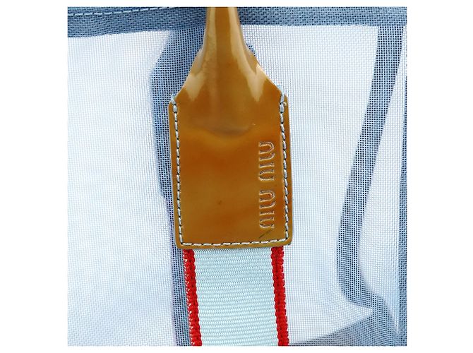 Miu Miu Spring 1999 Blue Mesh Tricolor Mini Boston Bag - Ansicht 6