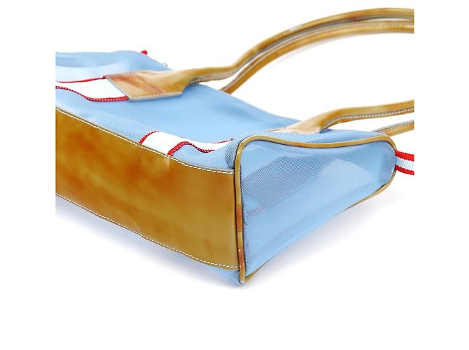 Miu Miu Spring 1999 Blue Mesh Tricolor Mini Boston Bag - Ansicht 9