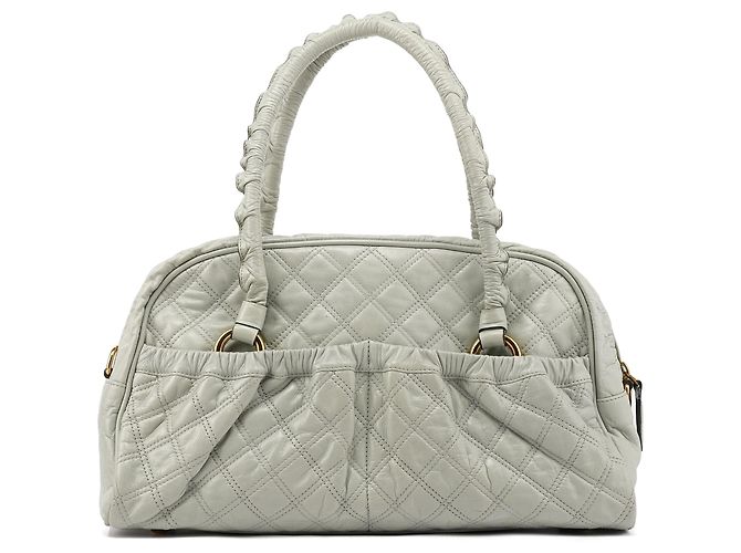 Marc Jacobs Saco Tote Stam em pele acolchoada cinzenta - vista 3