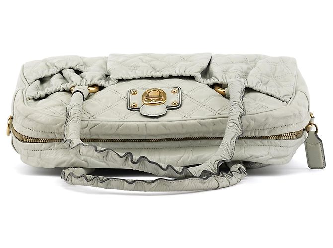 Marc Jacobs Saco Tote Stam em pele acolchoada cinzenta - vista 4
