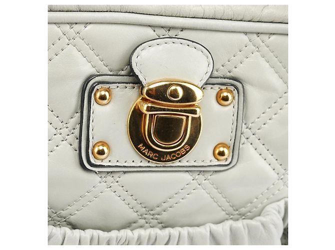 Marc Jacobs Saco Tote Stam em pele acolchoada cinzenta - vista 6