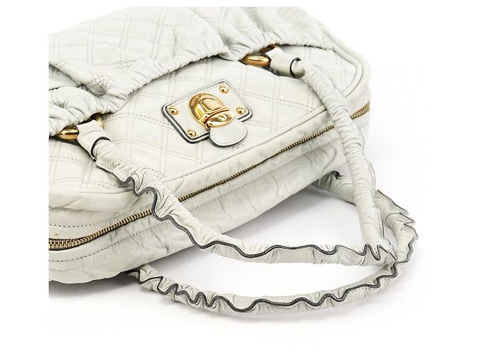 Marc Jacobs Saco Tote Stam em pele acolchoada cinzenta - vista 9
