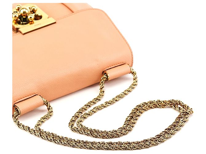 Chloé Borsa a tracolla Elsie in pelle rosa tenue - vista 9