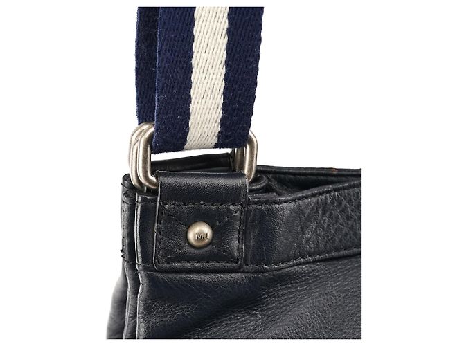 Marc Jacobs Navy Leder 2-Way Bag mit gestreiftem Griff - Ansicht 6
