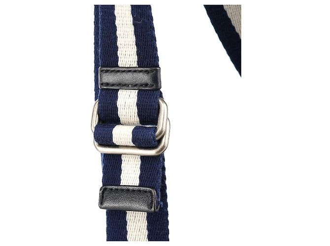 Marc Jacobs Navy Leder 2-Way Bag mit gestreiftem Griff - Ansicht 7