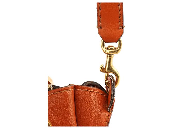 Chloé Borsa 2-Way Marcie in pelle marrone chiaro - vista 11